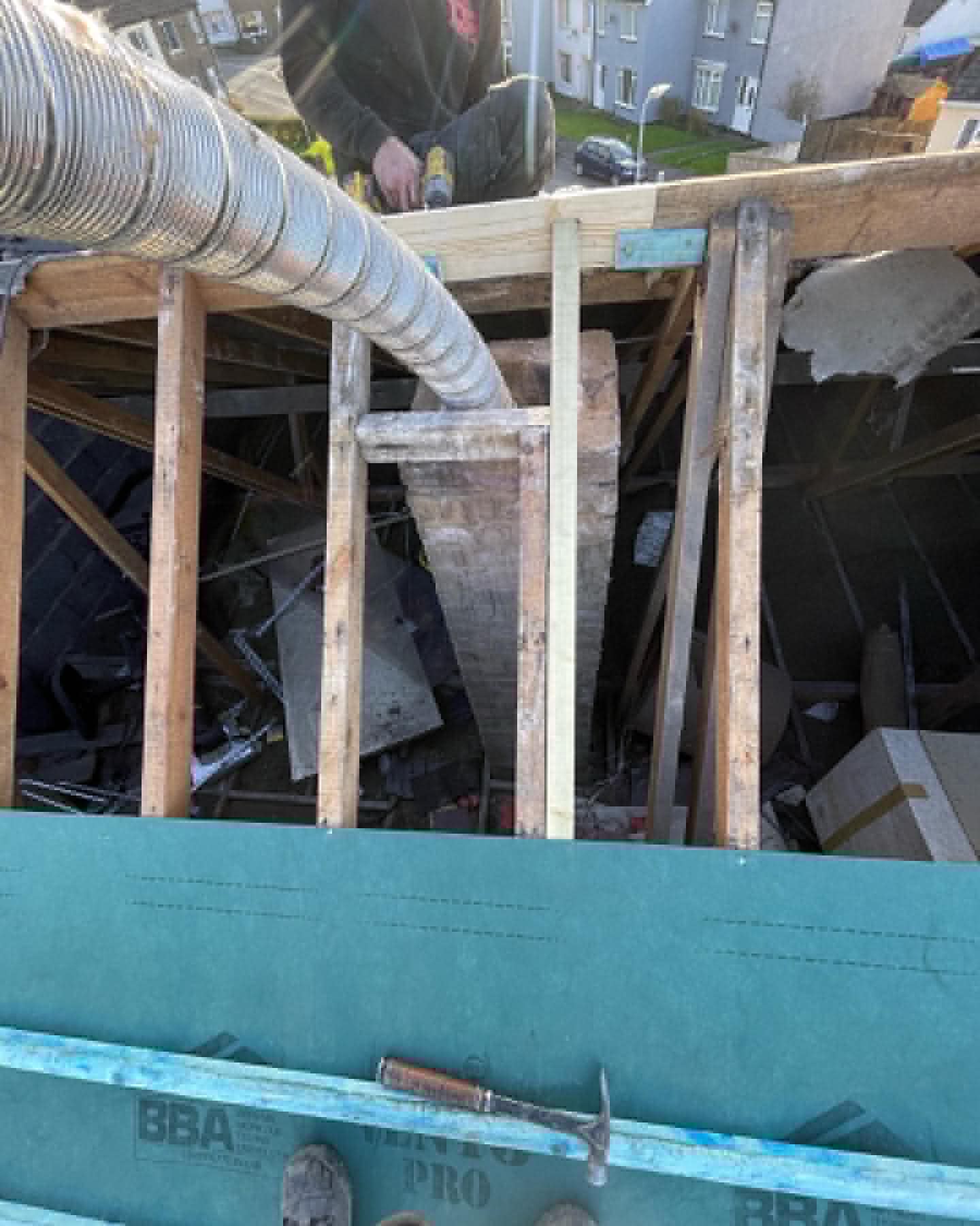 Roofing work